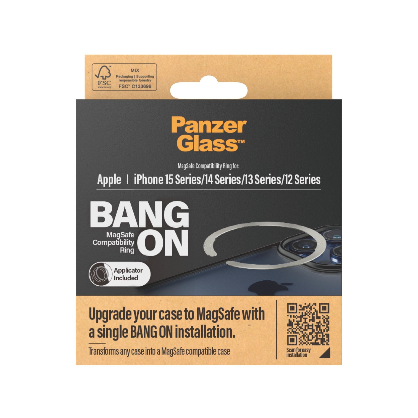 PanzerGlass® Bang On MagSafe Kompatibilitätsring iPhone 16 | 15 | 14 | 13 | 12